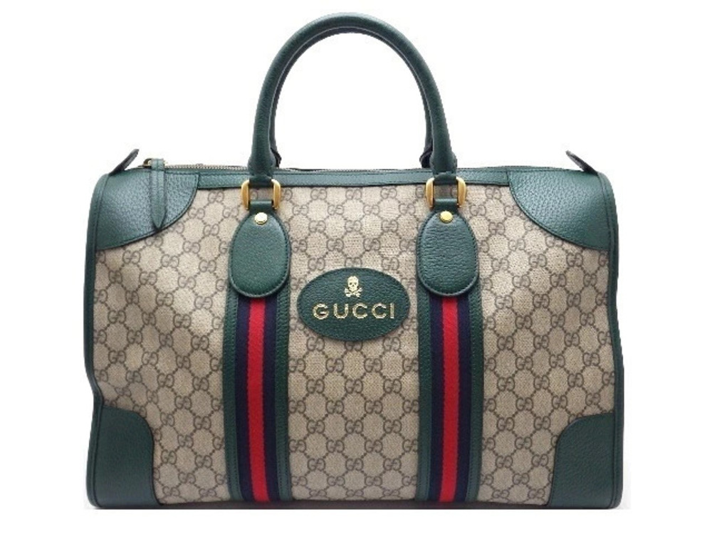 Gucci Neo Soft GG Supreme Web Duffle Bag Green